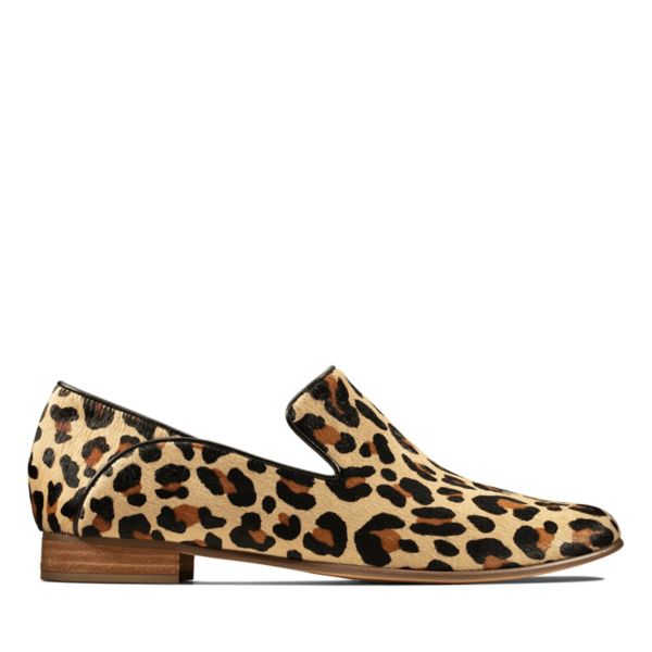 Clarks Womens Pure Viola Flat Shoes Leopard | CA-8793052